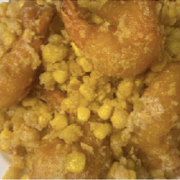 S8 Salted Egg &amp; Sweet Corn with Prawn (9 Pcs) 咸蛋黄玉米粒虾球